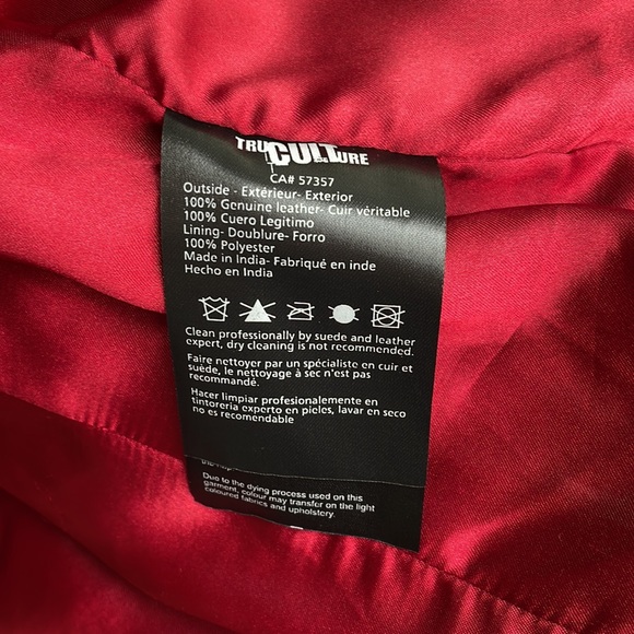 Tru culture:Decadent Cognac Corset Distressed Leather Jacket Size S. - Picture 15 of 16